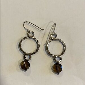 Silpada Faceted Smoky Quartz Earrings